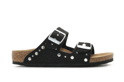 Birkenstock Slipper Arizona Rivet Border - Black - hatshoe