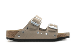 Birkenstock Slipper Arizona Rivet Border - Taupe - hatshoe