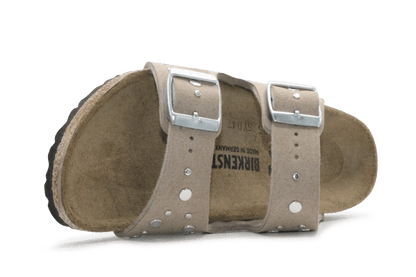 Birkenstock Slipper Arizona Rivet Border - Taupe - hatshoe