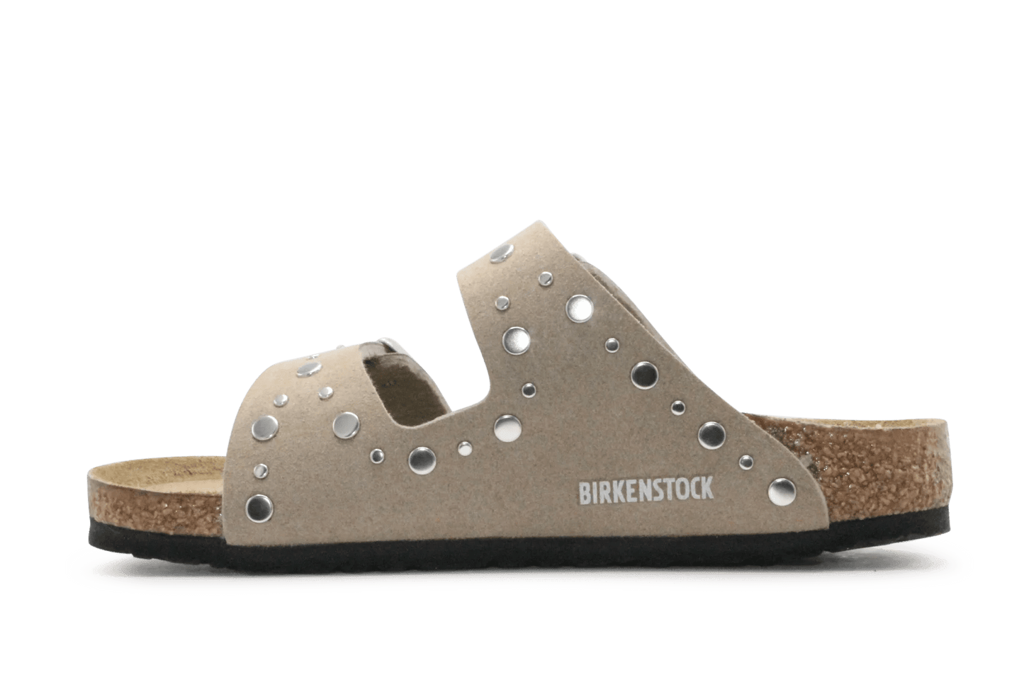 Birkenstock Slipper Arizona Rivet Border - Taupe - hatshoe