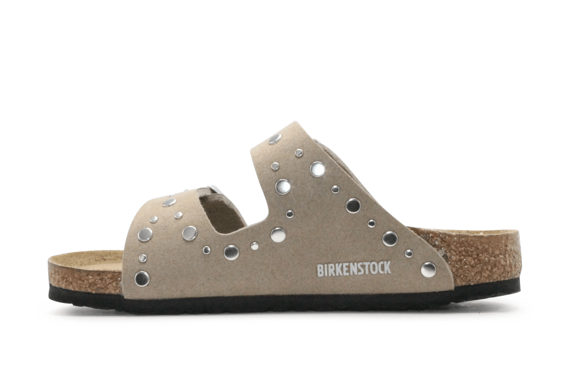 Birkenstock Slipper Arizona Rivet Border - Taupe - hatshoe
