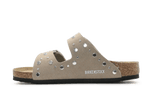 Birkenstock Slipper Arizona Rivet Border - Taupe - hatshoe