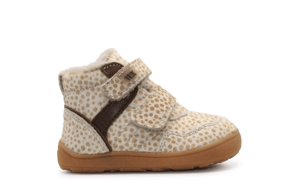 Bisgaard Barefoot Becky Klittenbandschoen - Beige Stippel - hatshoe