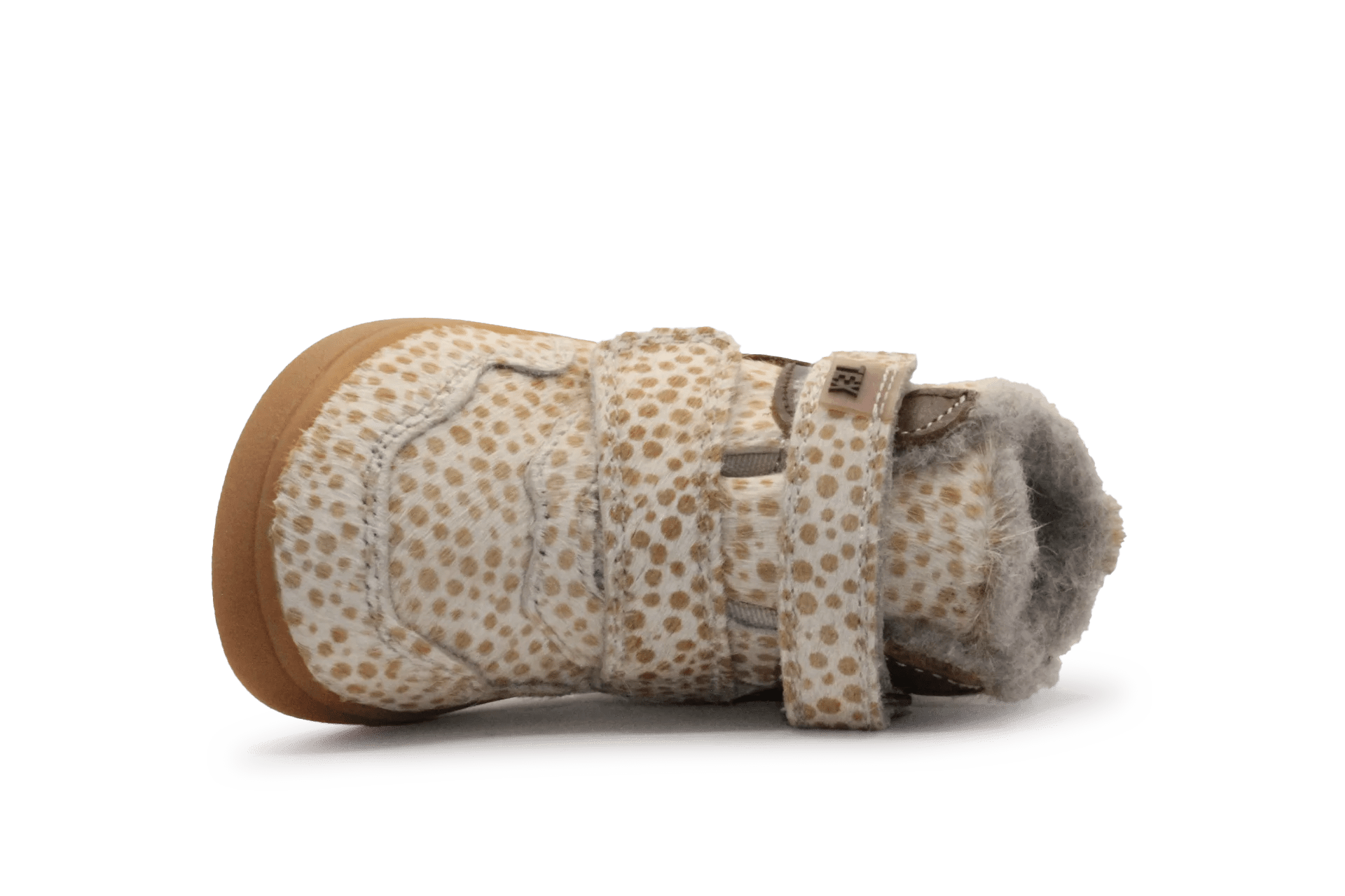Bisgaard Barefoot Becky Klittenbandschoen - Beige Stippel - hatshoe