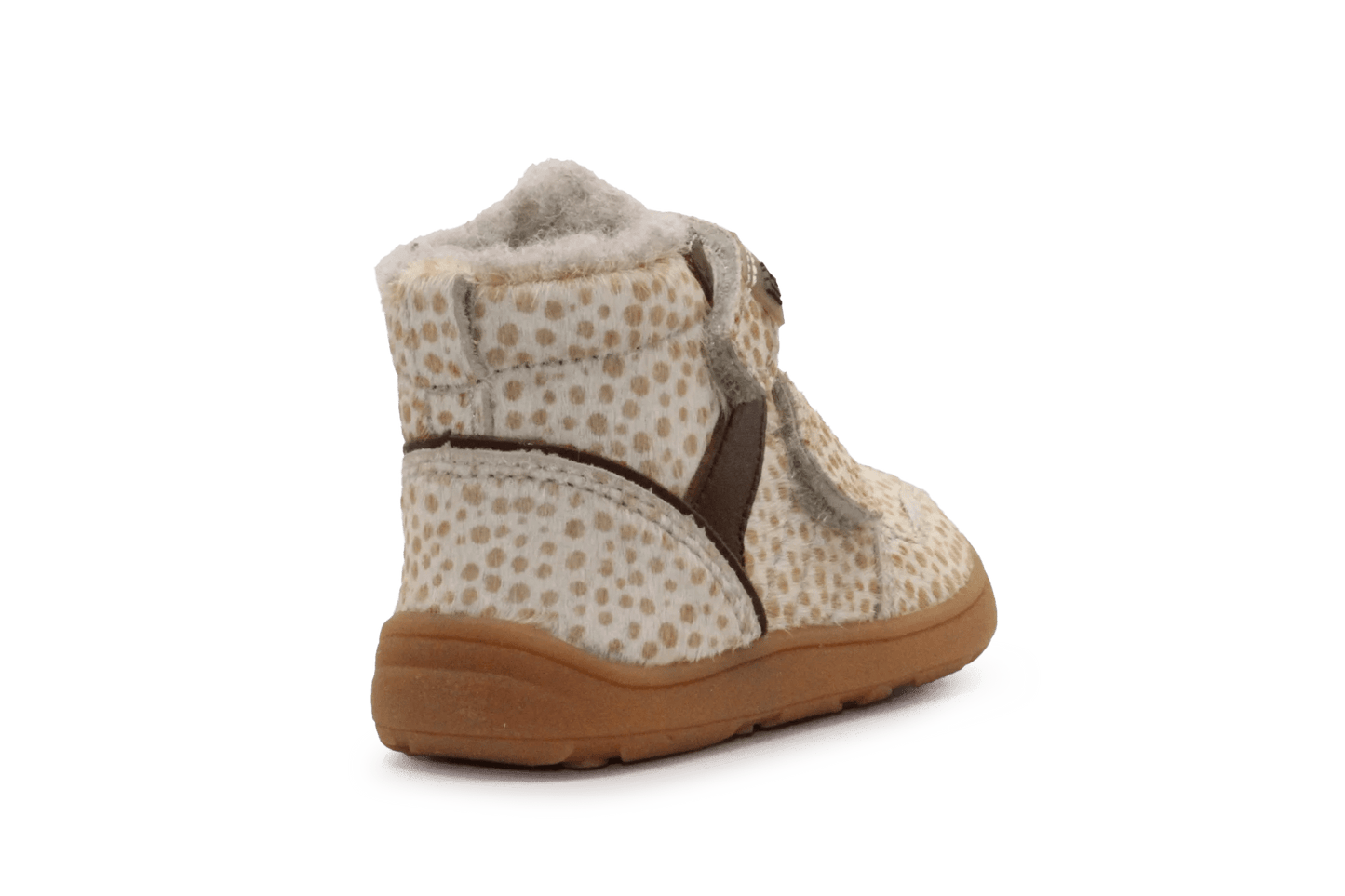 Bisgaard Barefoot Becky Klittenbandschoen - Beige Stippel - hatshoe