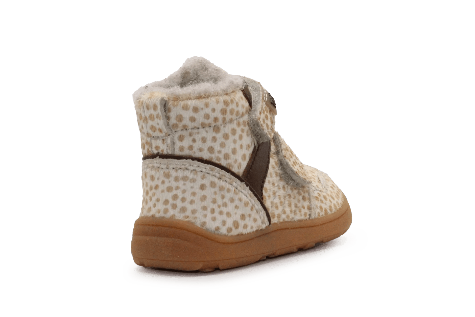 Bisgaard Barefoot Becky Klittenbandschoen - Beige Stippel - hatshoe