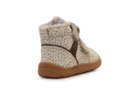 Bisgaard Barefoot Becky Klittenbandschoen - Beige Stippel - hatshoe