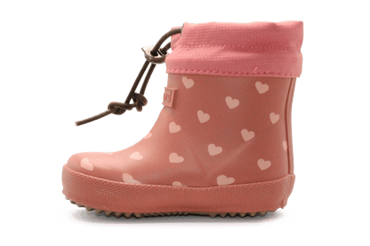 Bisgaard Regenlaars Baby Thermo Heartbeat - Roze - hatshoe