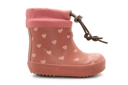 Bisgaard Regenlaars Baby Thermo Heartbeat - Roze - hatshoe