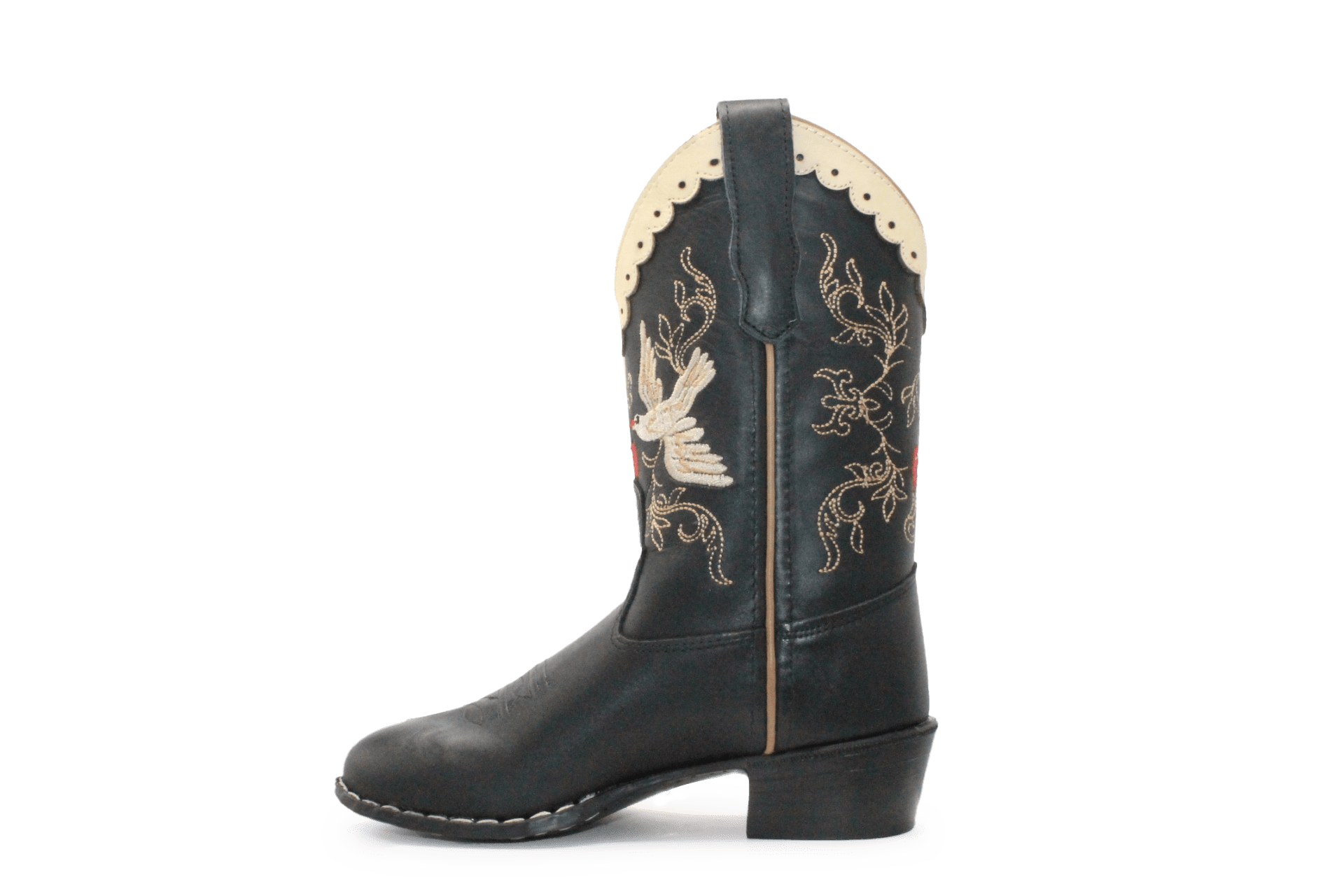 Bootstock Cowboylaars Black Dove kids Meisjes - Zwart - hatshoe