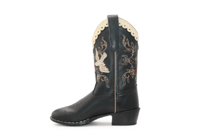 Bootstock Cowboylaars Black Dove kids Meisjes - Zwart - hatshoe