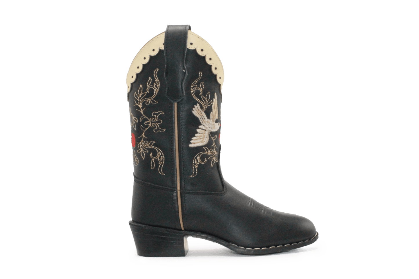 Bootstock Cowboylaars Black Dove kids Meisjes - Zwart - hatshoe