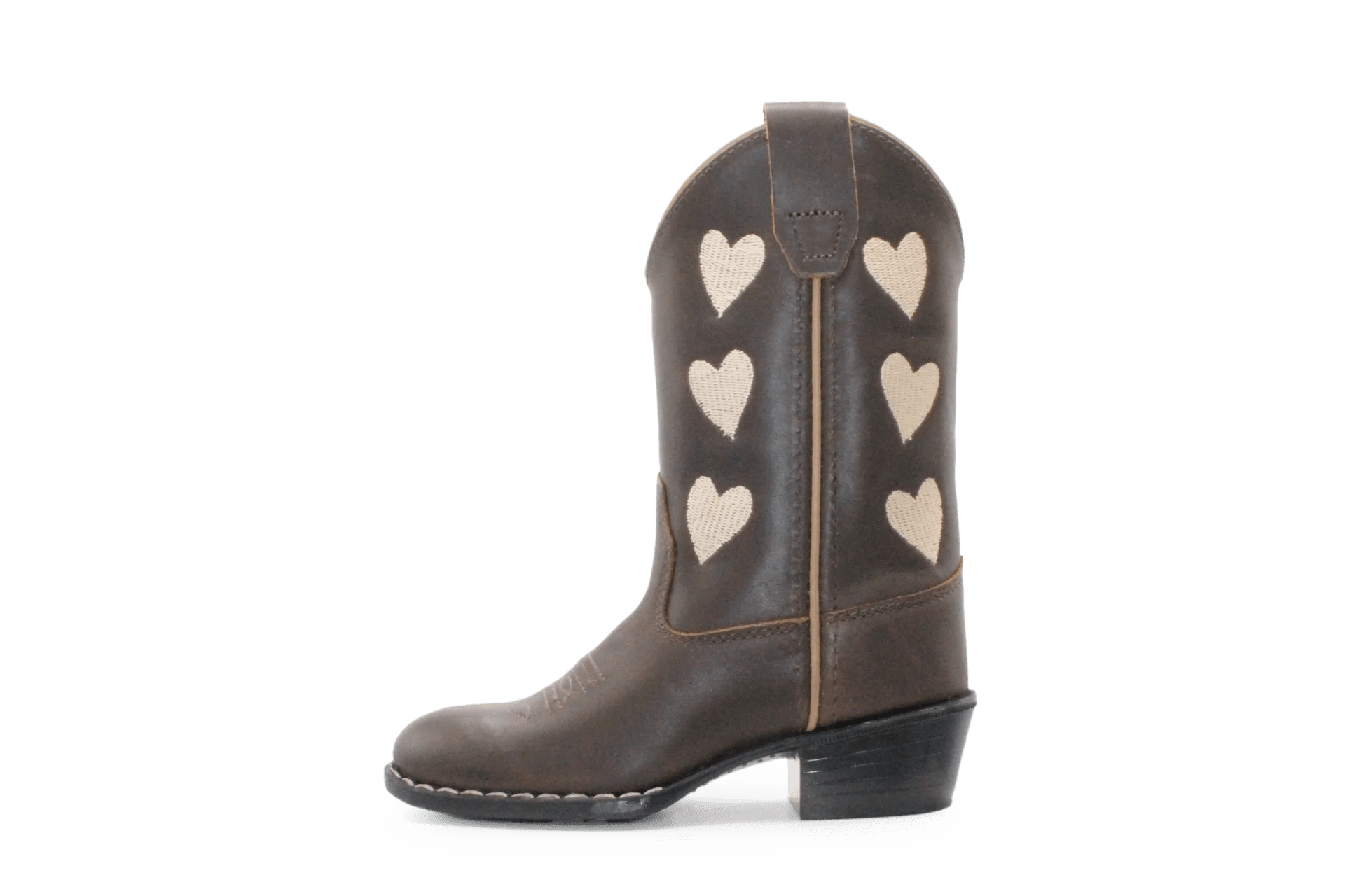Bootstock Cowboylaars Hearts Mocca kids Meisjes - Bruin