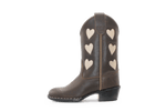 Bootstock Cowboylaars Hearts Mocca kids Meisjes - Bruin - hatshoe