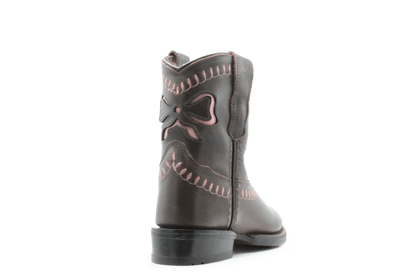 Bootstock Cowboylaars Warm Linning kids Meisjes - Dark Brown - hatshoe