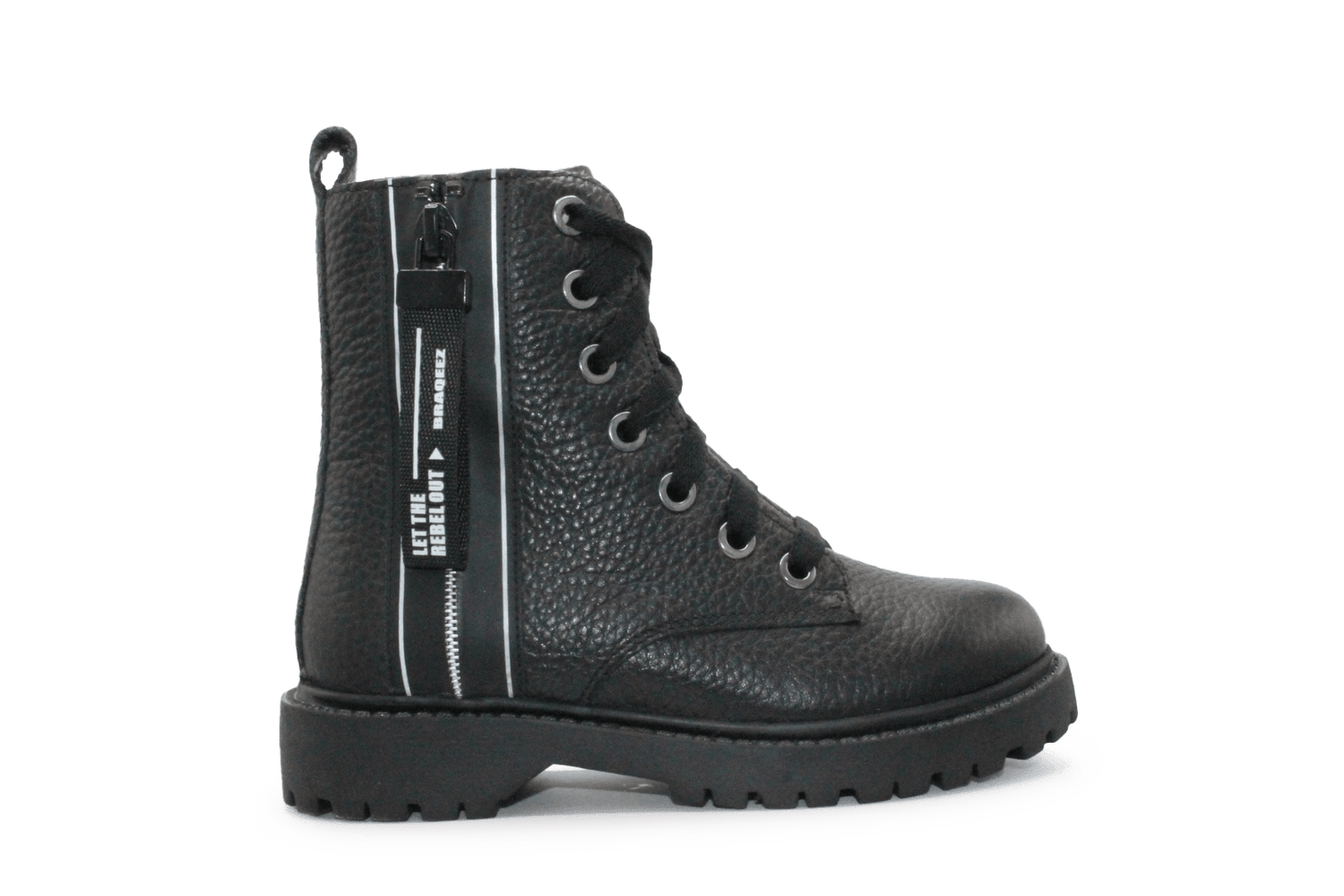 Braqeez Belle Boot Meisjes Boots - Zwart - hatshoe