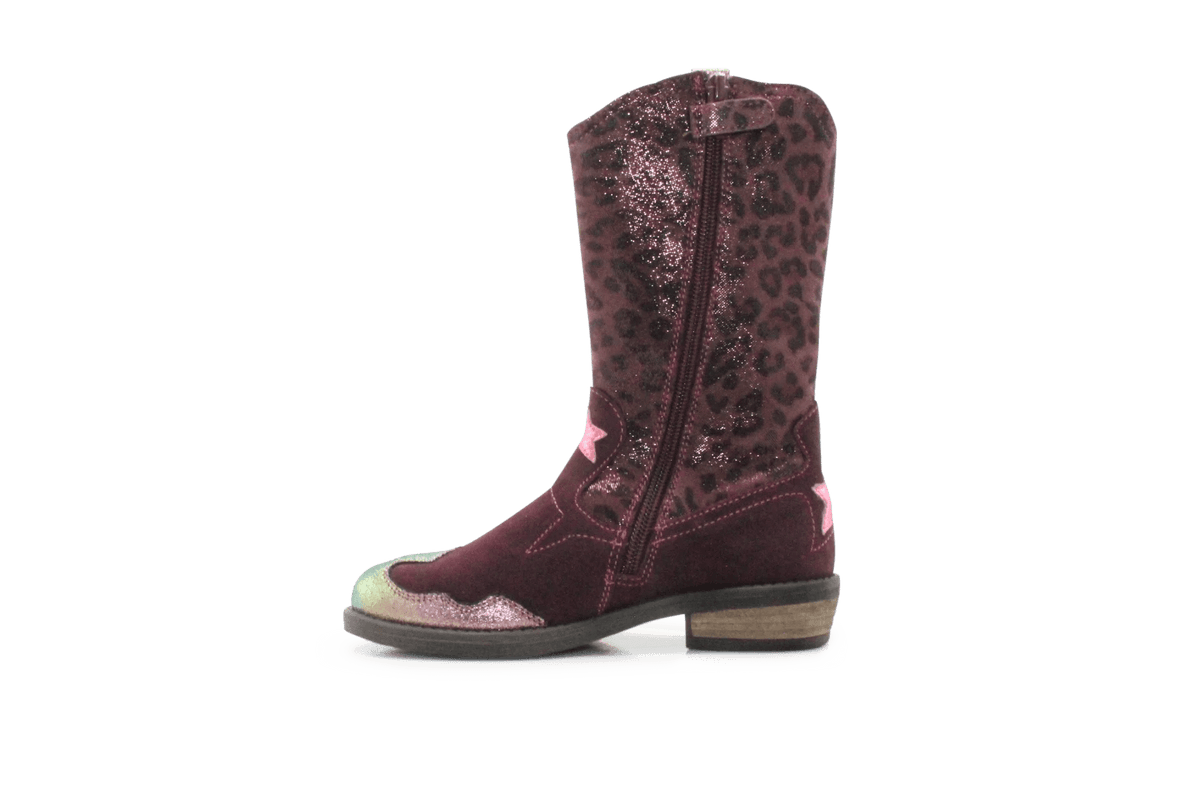 Braqeez Coco Cowboylaars - Paars - hatshoe