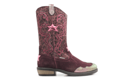 Braqeez Coco Cowboylaars - Paars - hatshoe