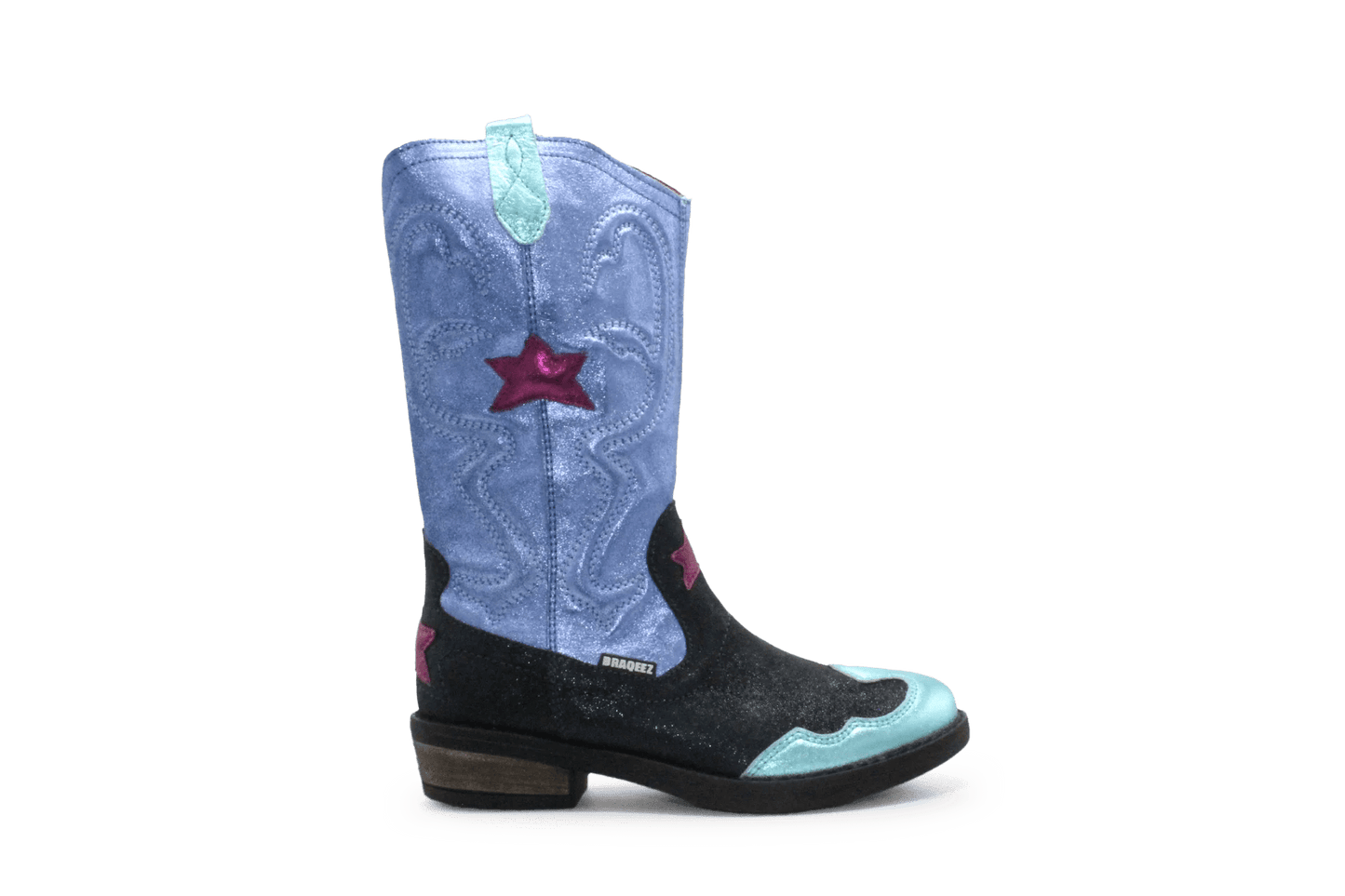 Braqeez Coco Cowboylaars - Turqouise - hatshoe