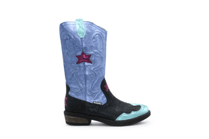 Braqeez Coco Cowboylaars - Turqouise - hatshoe
