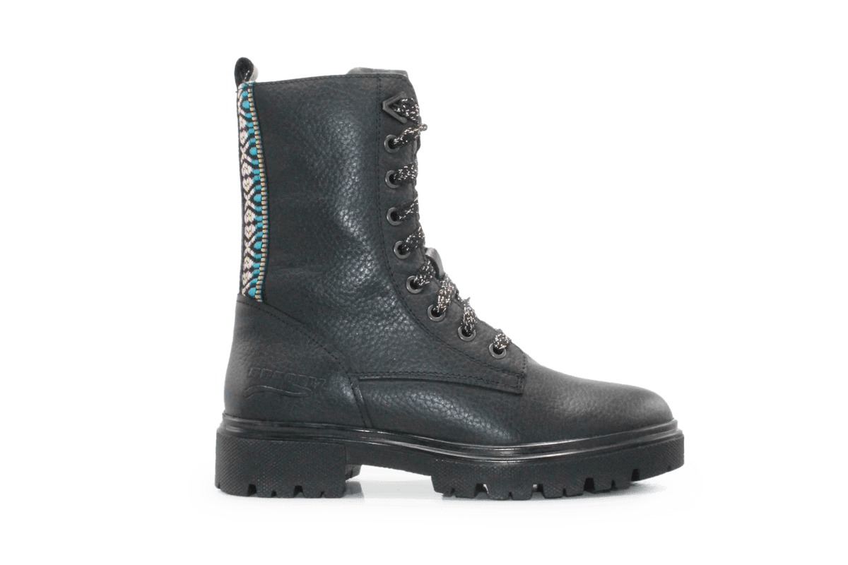 Braqeez Mayla Moxie Biker Boots - Zwart - hatshoe