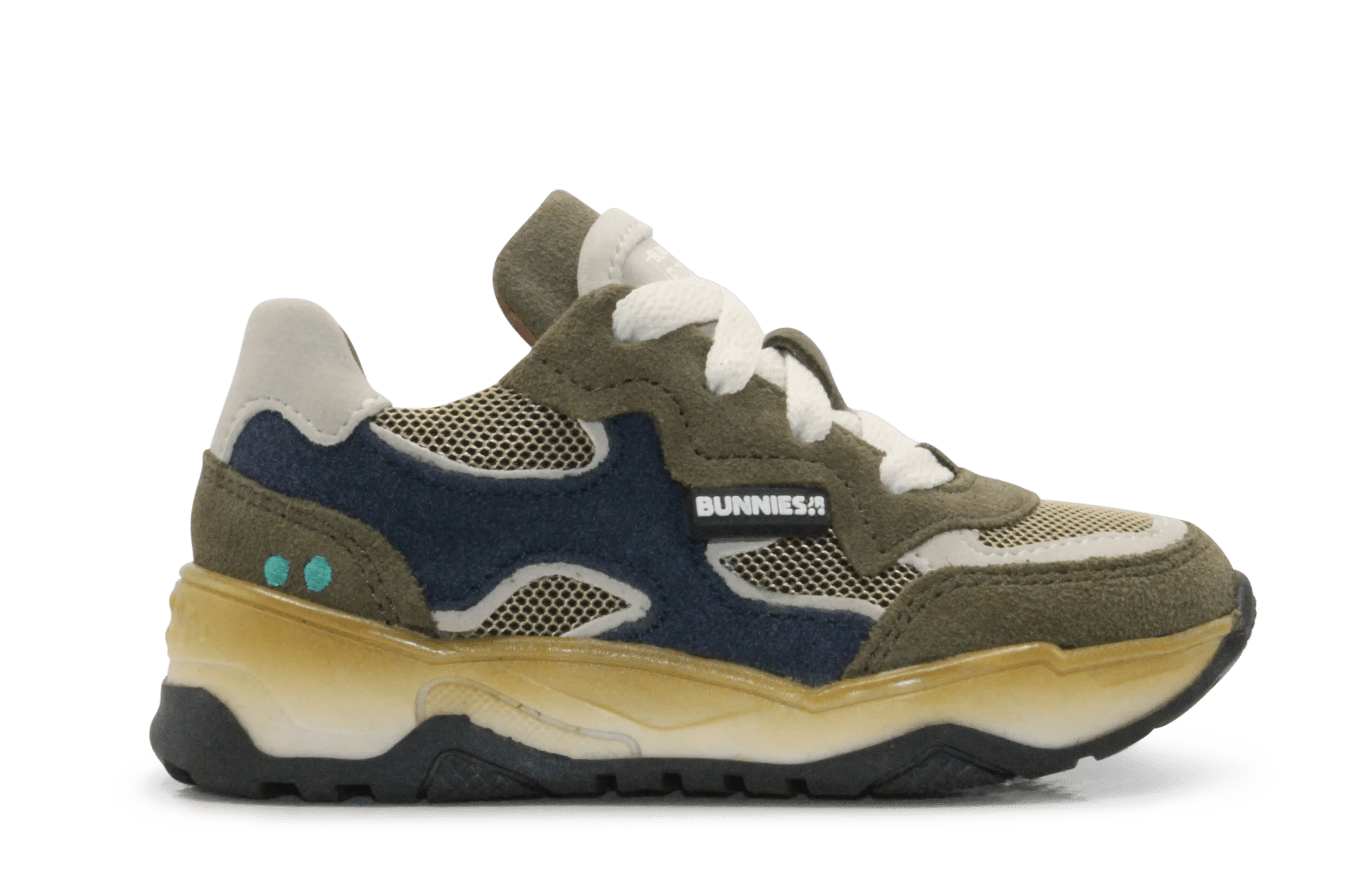 BunniesJR Chase Chunky Jongens Sneaker - Legergroen