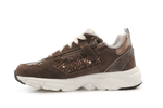 BunniesJR Daan Dash Meisjes Sneaker - Donkerbruin - hatshoe