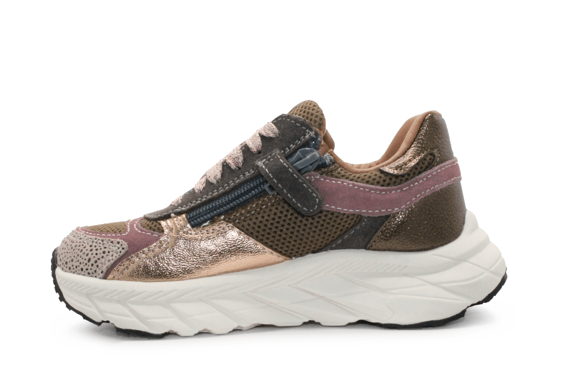 BunniesJR Reza Rush Meisjes Sneaker - Brons Groen - hatshoe