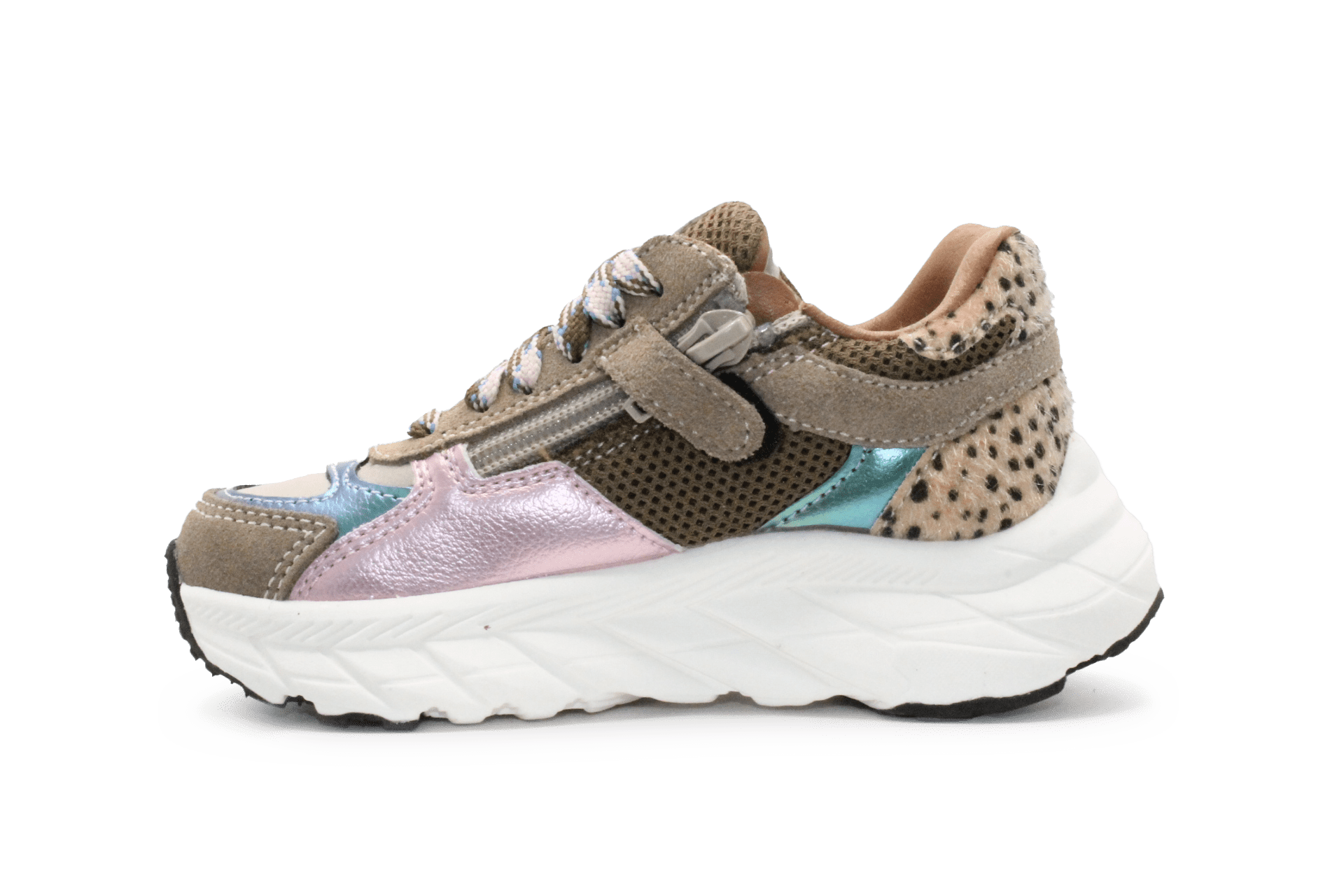 BunniesJR Reza Rush Meisjes Sneaker - Groen Stippel - hatshoe