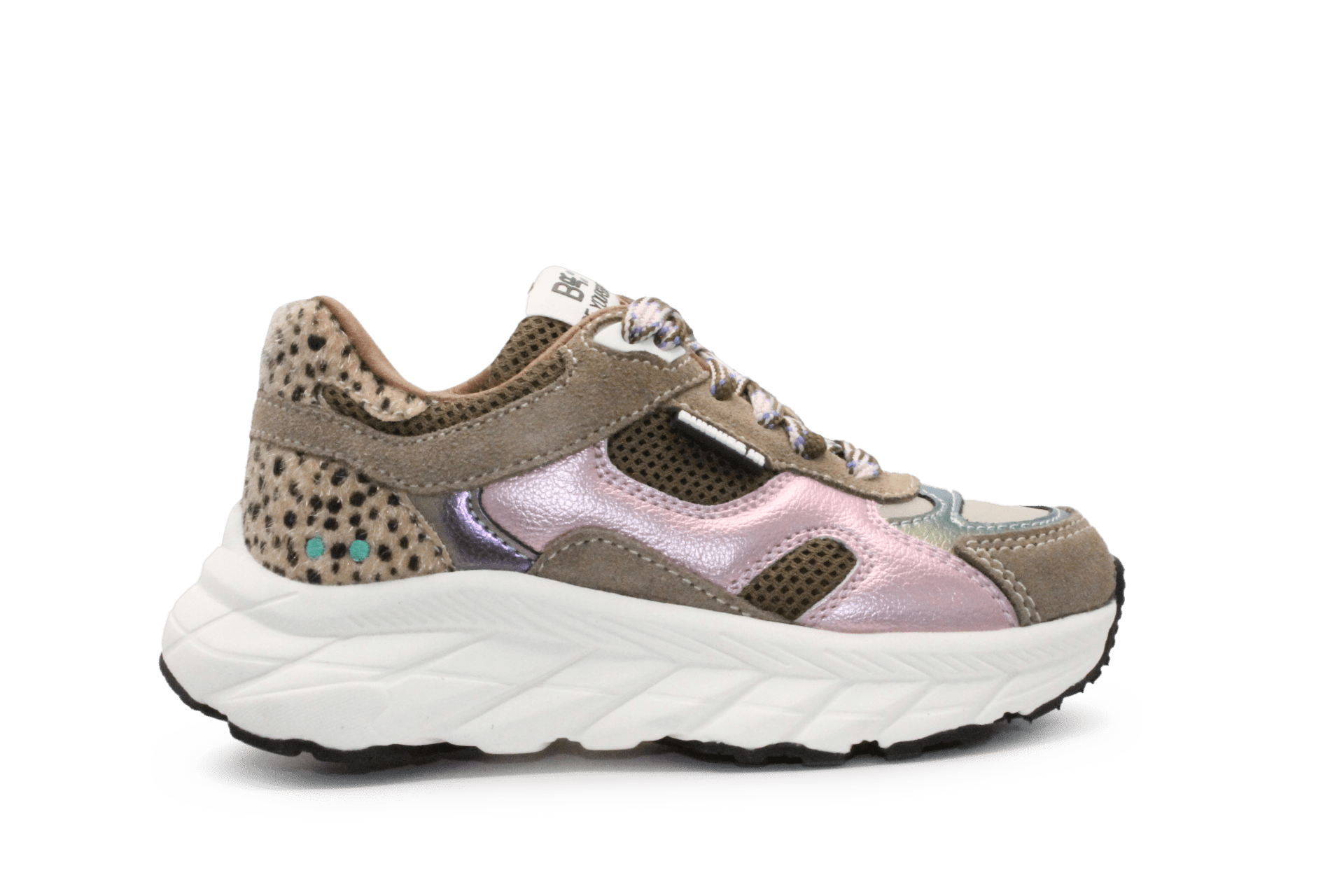 BunniesJR Reza Rush Meisjes Sneaker - Groen Stippel - hatshoe