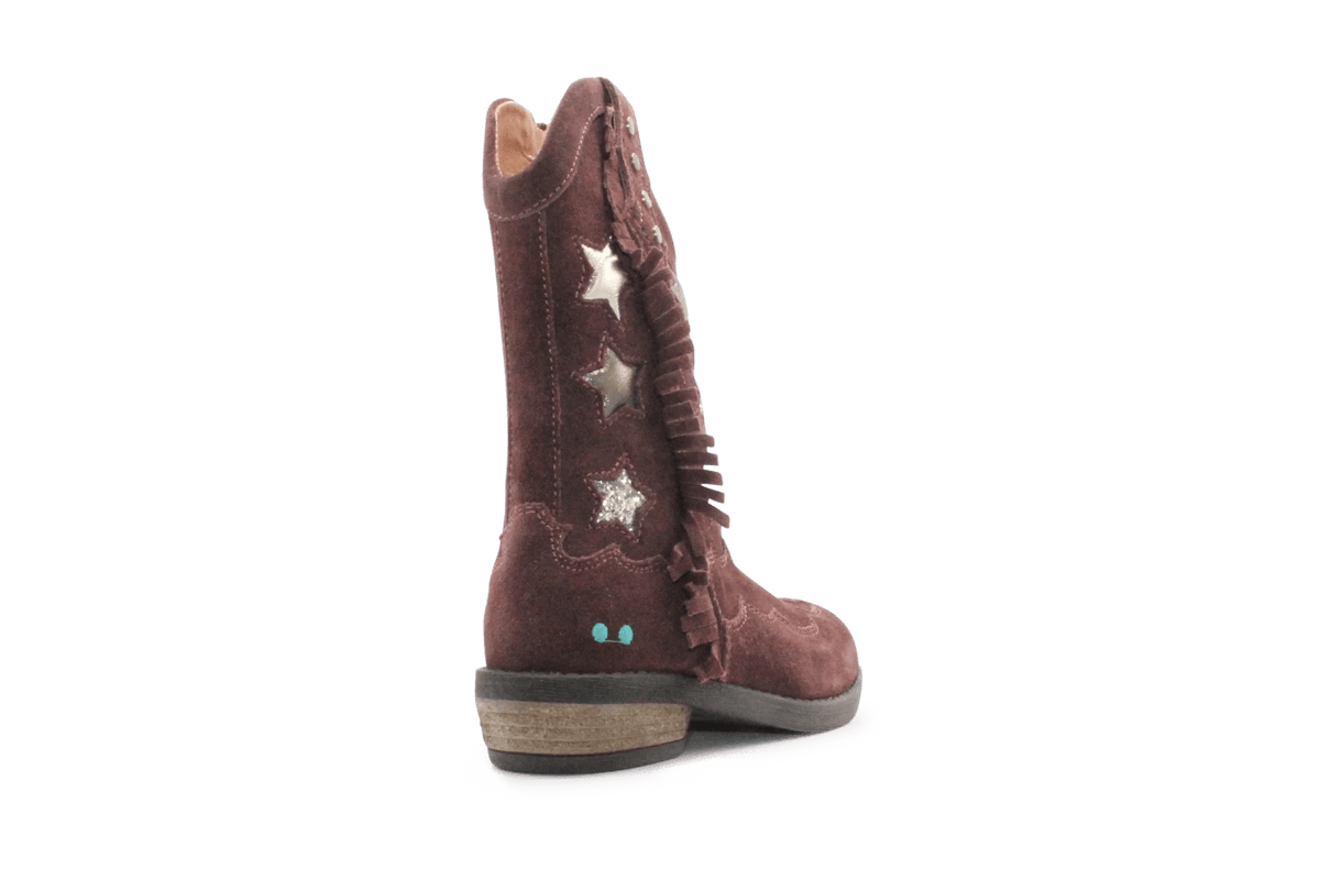 BunniesJR Ruby Rodeo Meisjes Cowboyboots - Chocolate - hatshoe