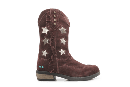 BunniesJR Ruby Rodeo Meisjes Cowboyboots - Chocolate - hatshoe