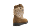 Clic Cowboylaars Meisjes CL - 21102 - Cognac Bloemetjes - hatshoe