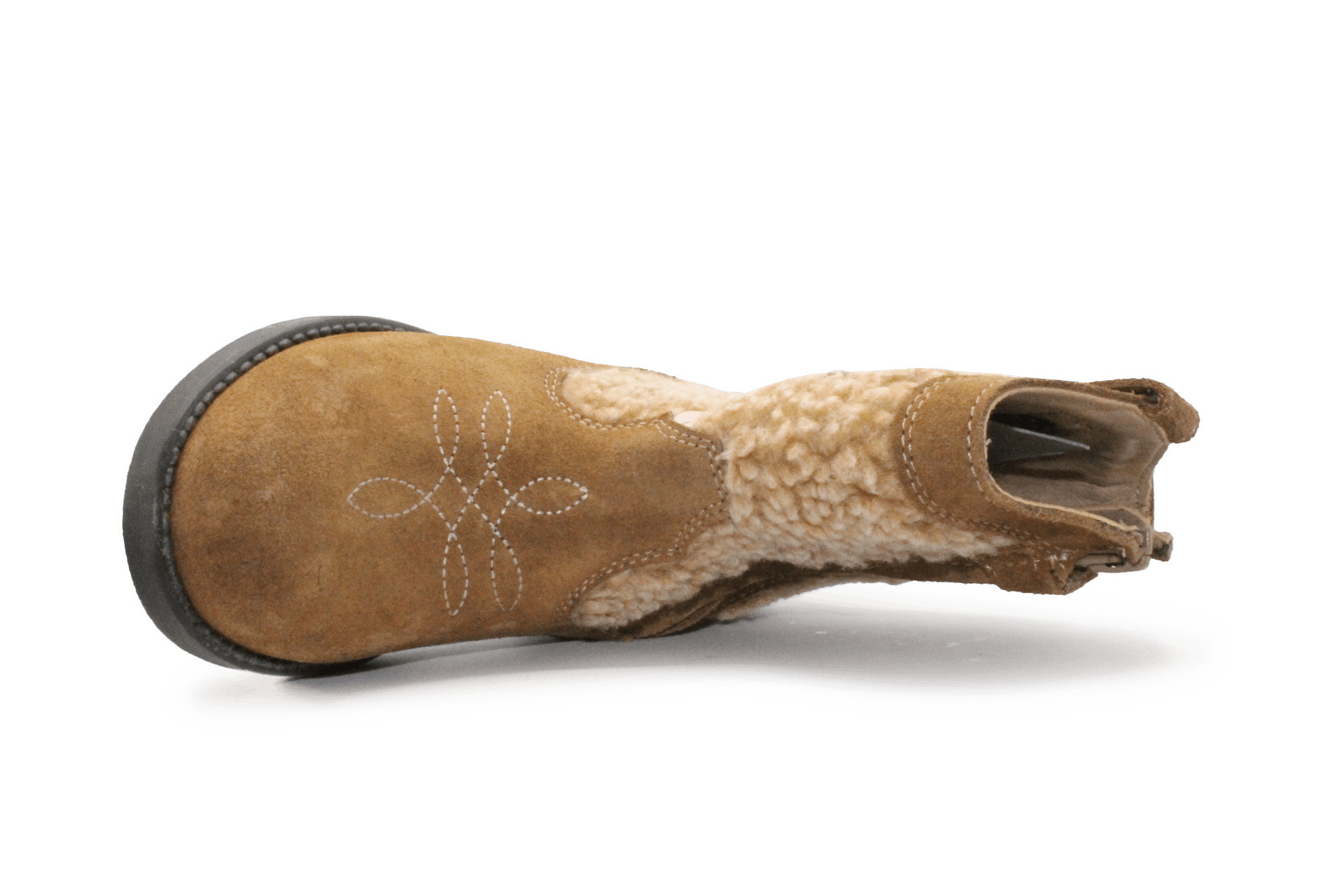 Clic Cowboylaars Meisjes CL - 21102 - Cognac Bloemetjes - hatshoe