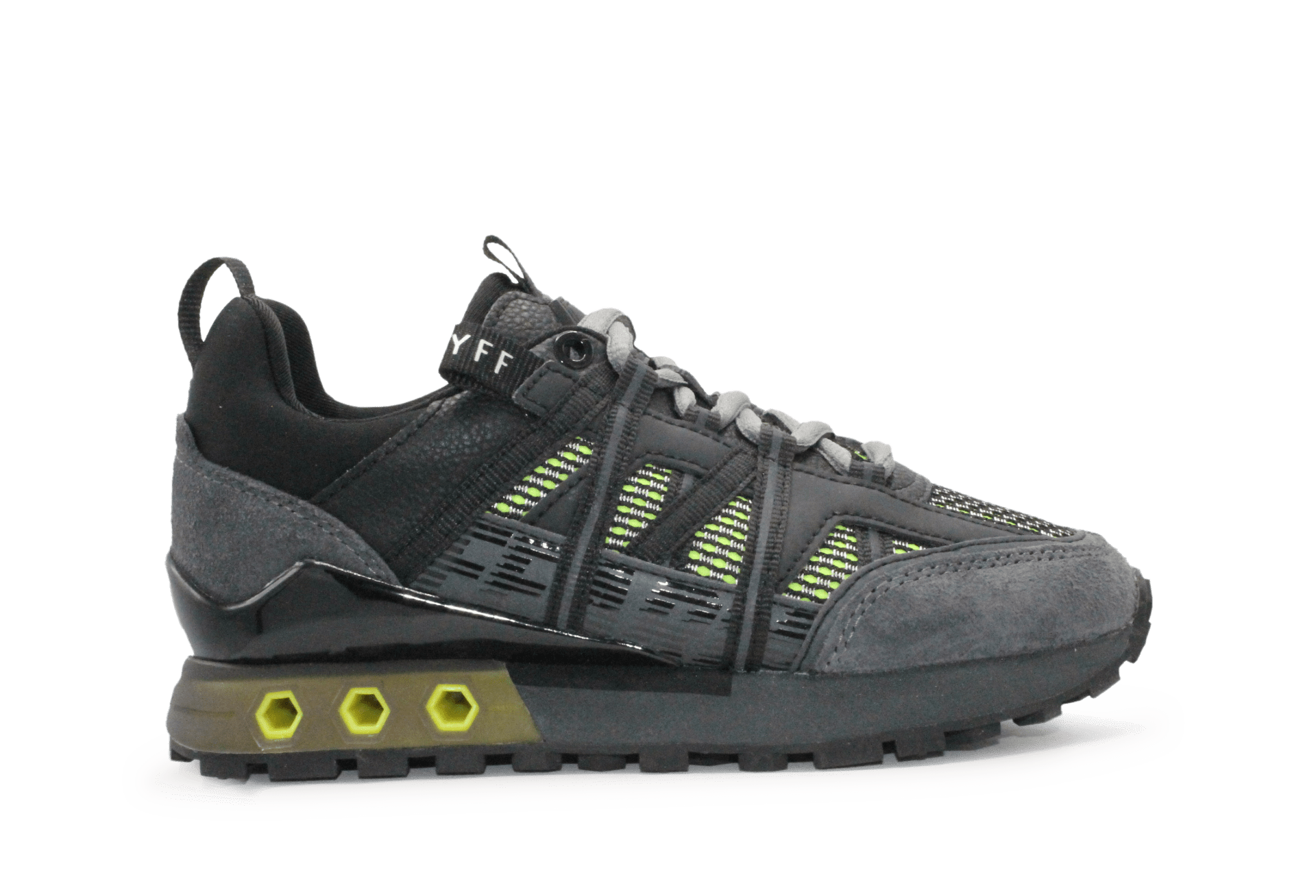 Cruyff Jongens Sneaker Fearia - Zwart Geel - hatshoe