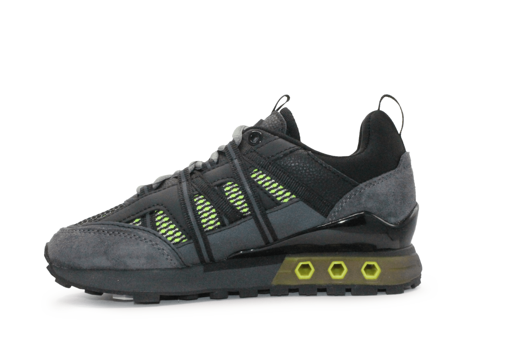 Cruyff Jongens Sneaker Fearia - Zwart Geel - hatshoe