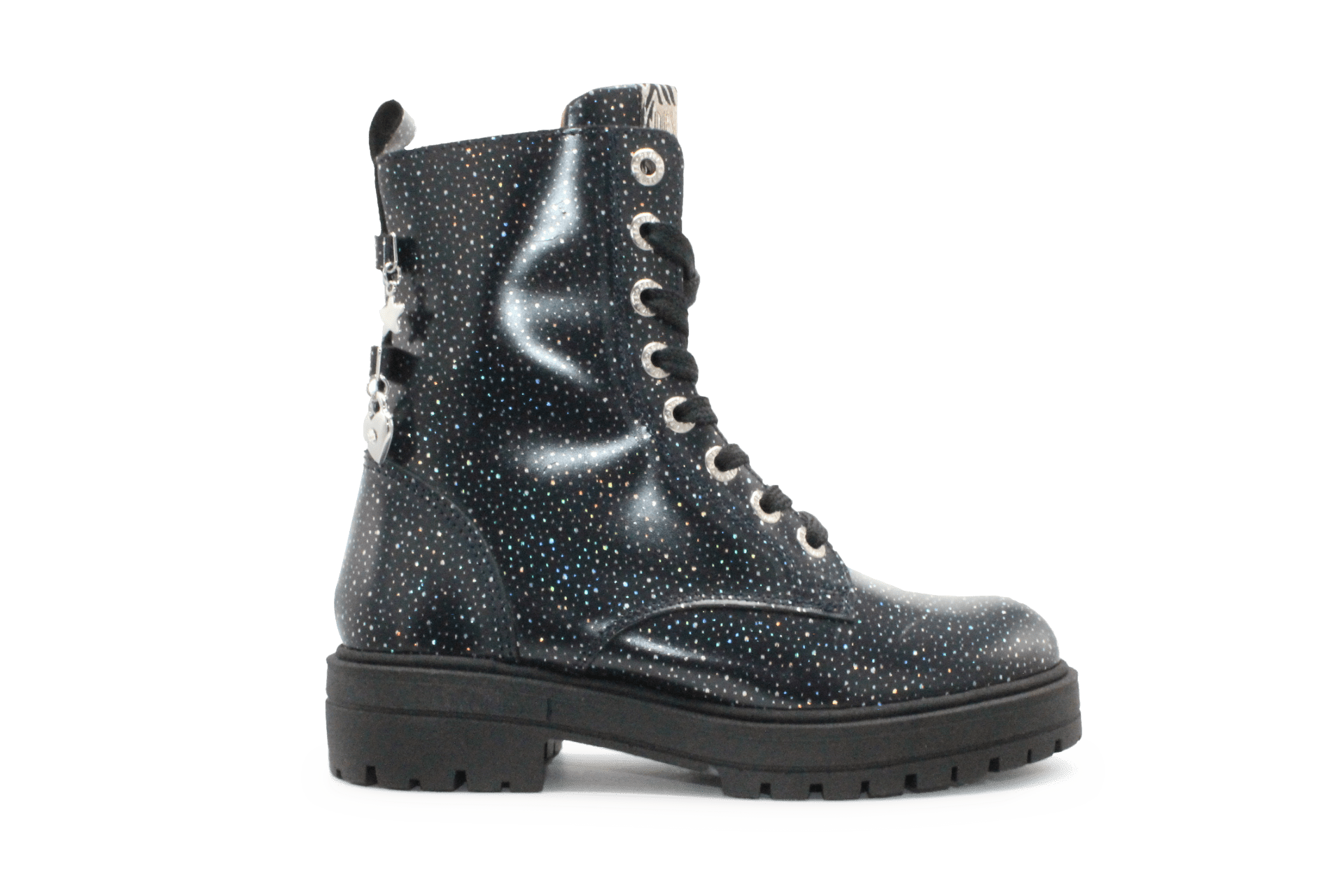 Develab Bedeltjes boots - Navy Glitter - hatshoe