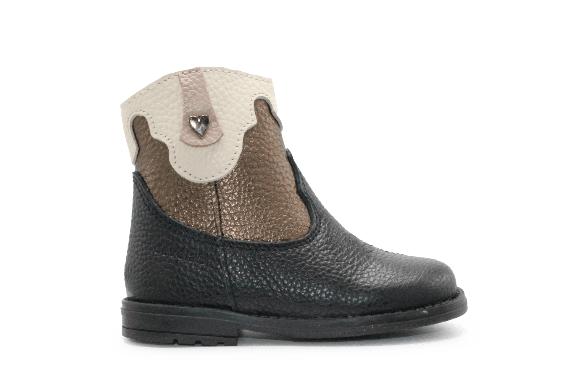 Develab Cowboyboots meisjes 47084 - Zwart Brons - hatshoe