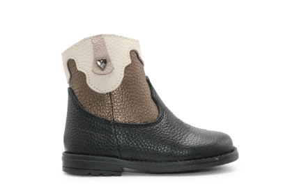 Develab Cowboyboots meisjes 47084 - Zwart Brons - hatshoe