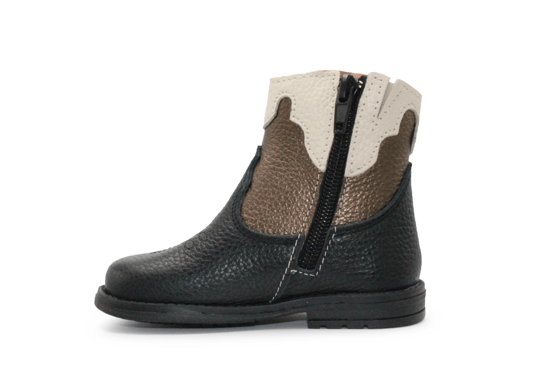 Develab Cowboyboots meisjes 47084 - Zwart Brons - hatshoe