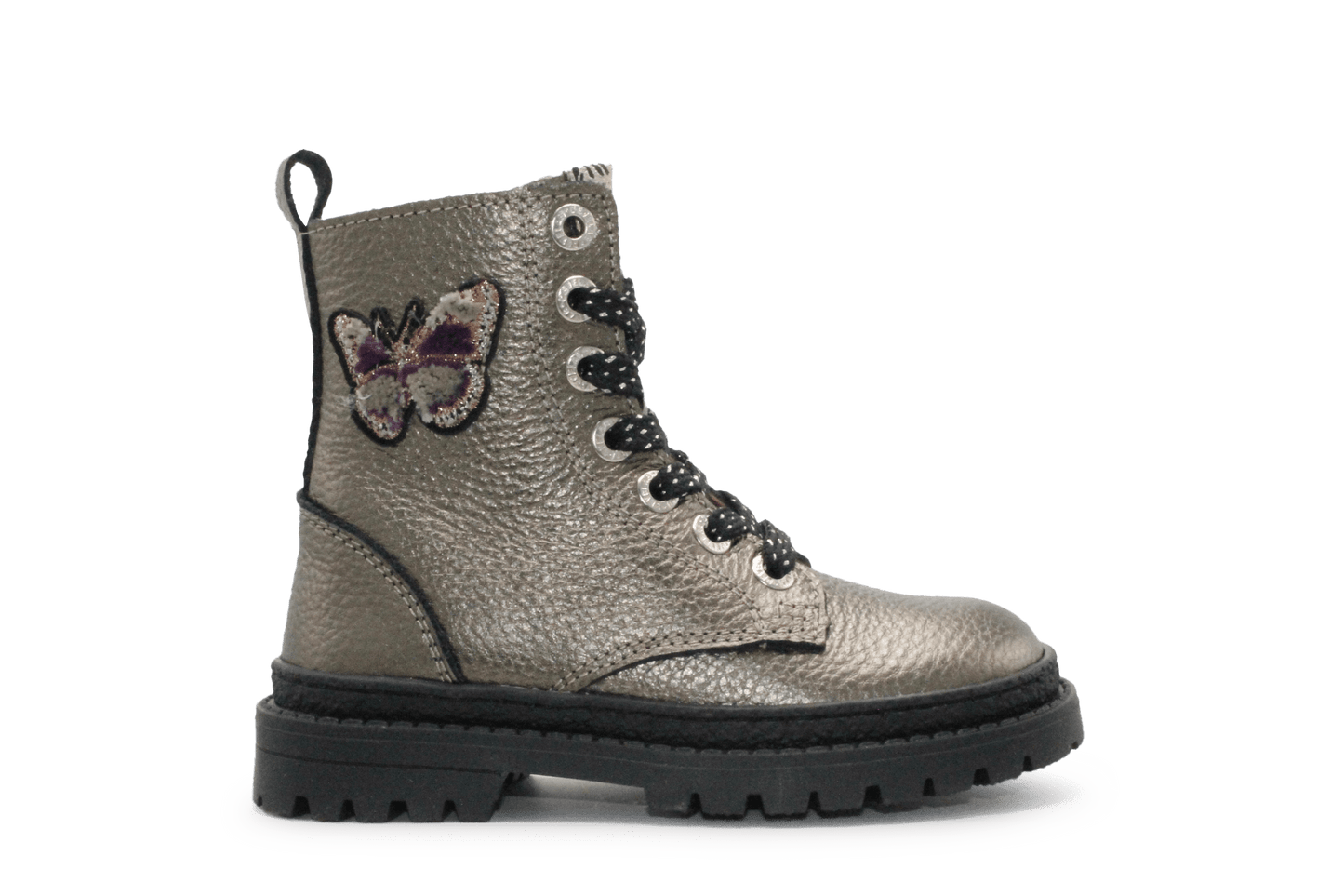 Develab Vlinder Boots Meisje - Antraciet metallic - hatshoe