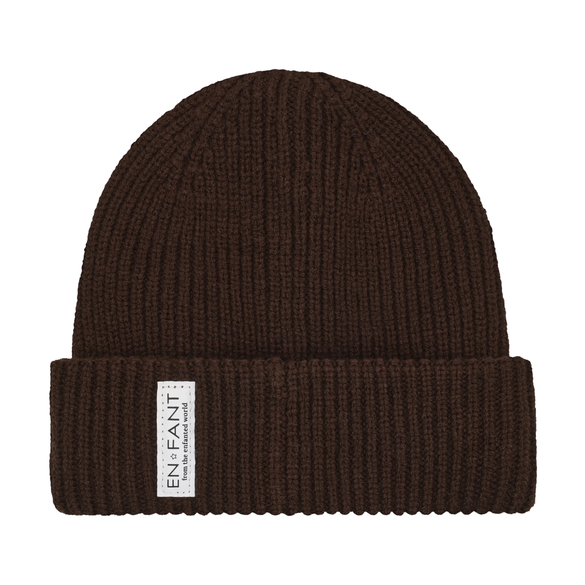 En Fant Beanie w. Lining - Coffee Bean
