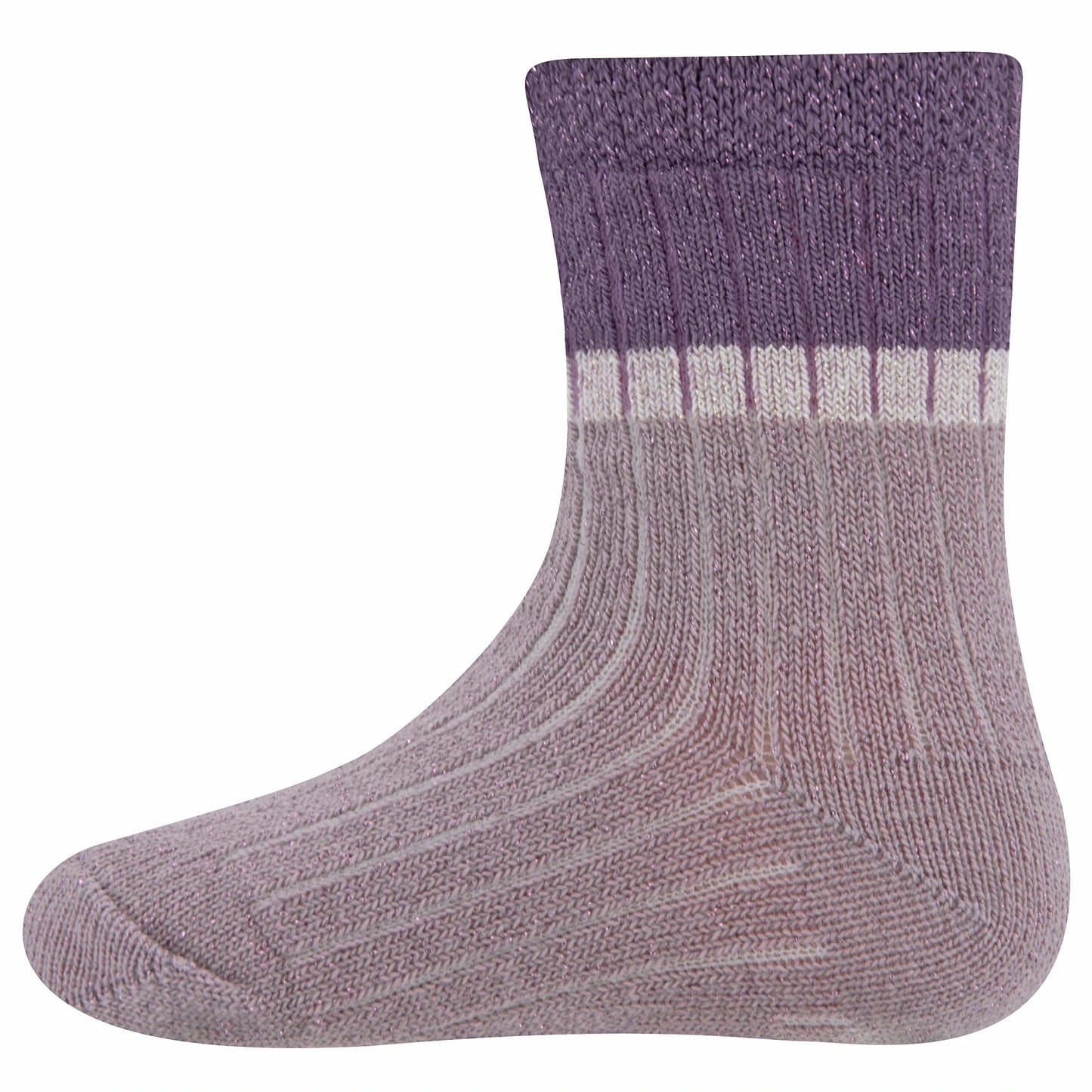 Ewers Sokken Rib/Glitter dusty mauve - hatshoe
