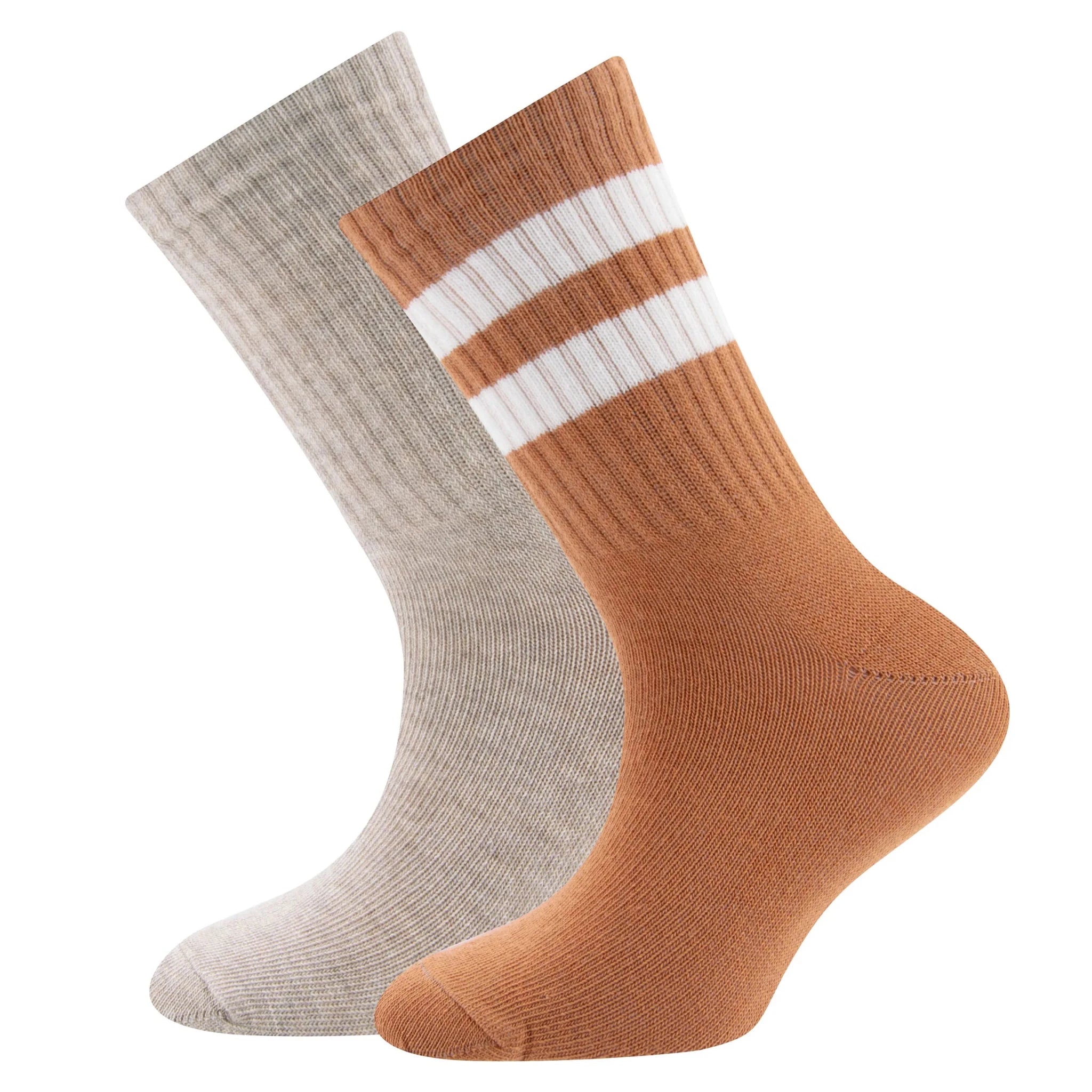Ewers Tennissokken 2-pack nougat/beige mêlee