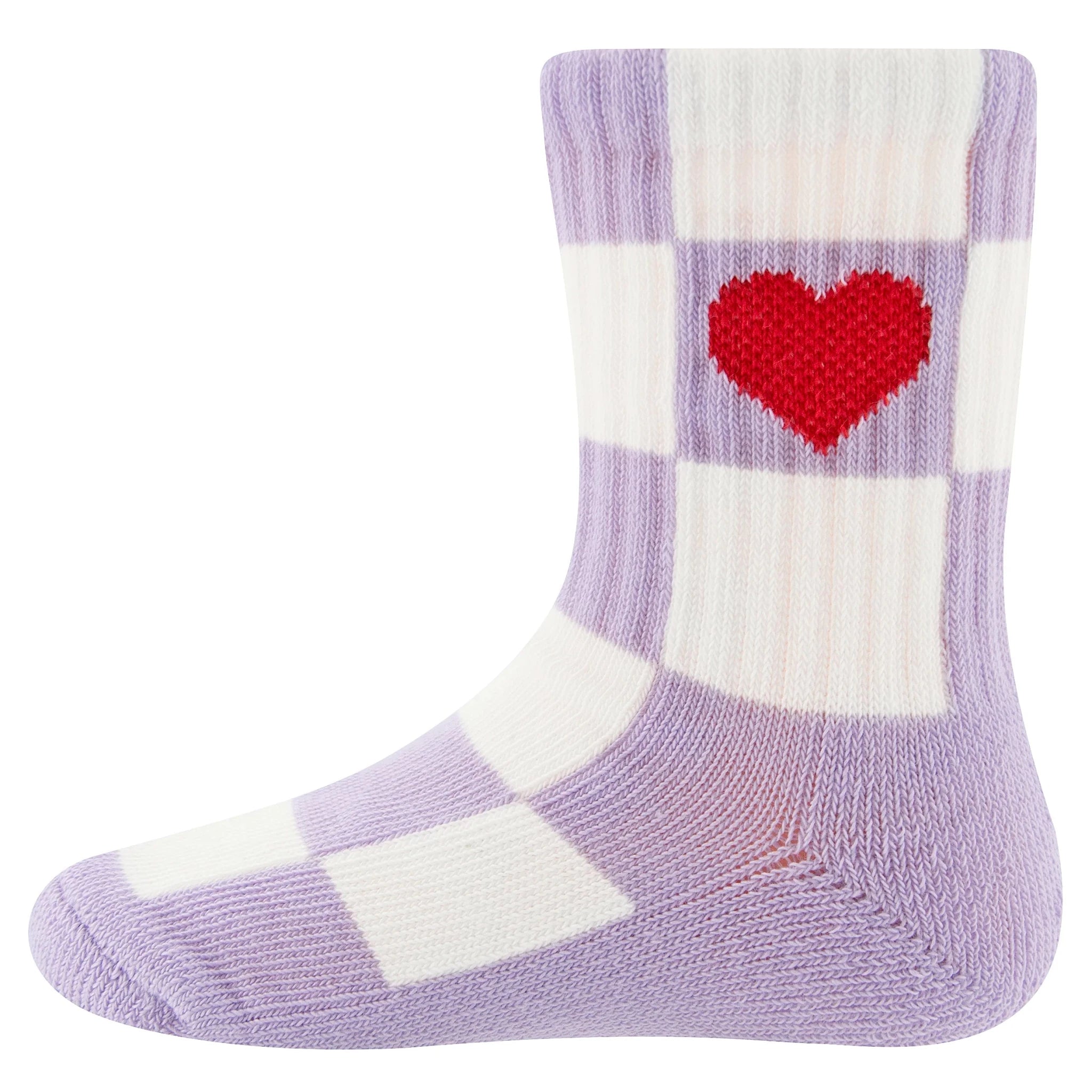 Ewers Tennissokken Heart/Checkered lila