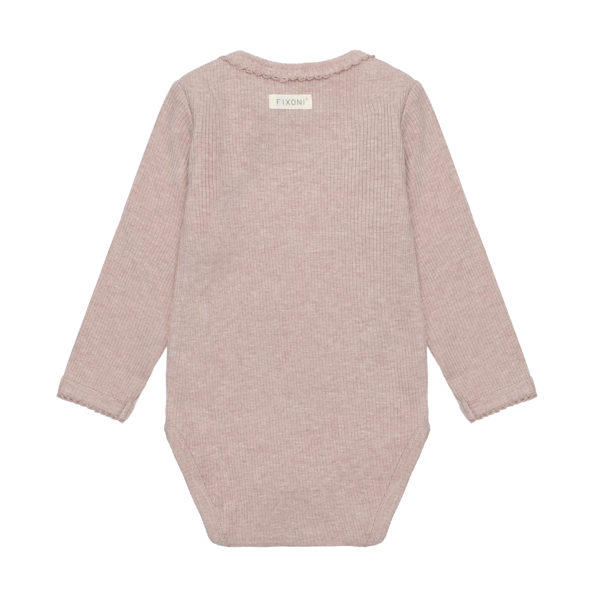 Fixoni Body LS Melange Rib - Pale Mauve Melange
