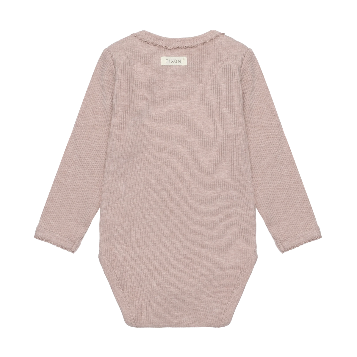 Fixoni Body LS Melange Rib - Pale Mauve Melange - hatshoe