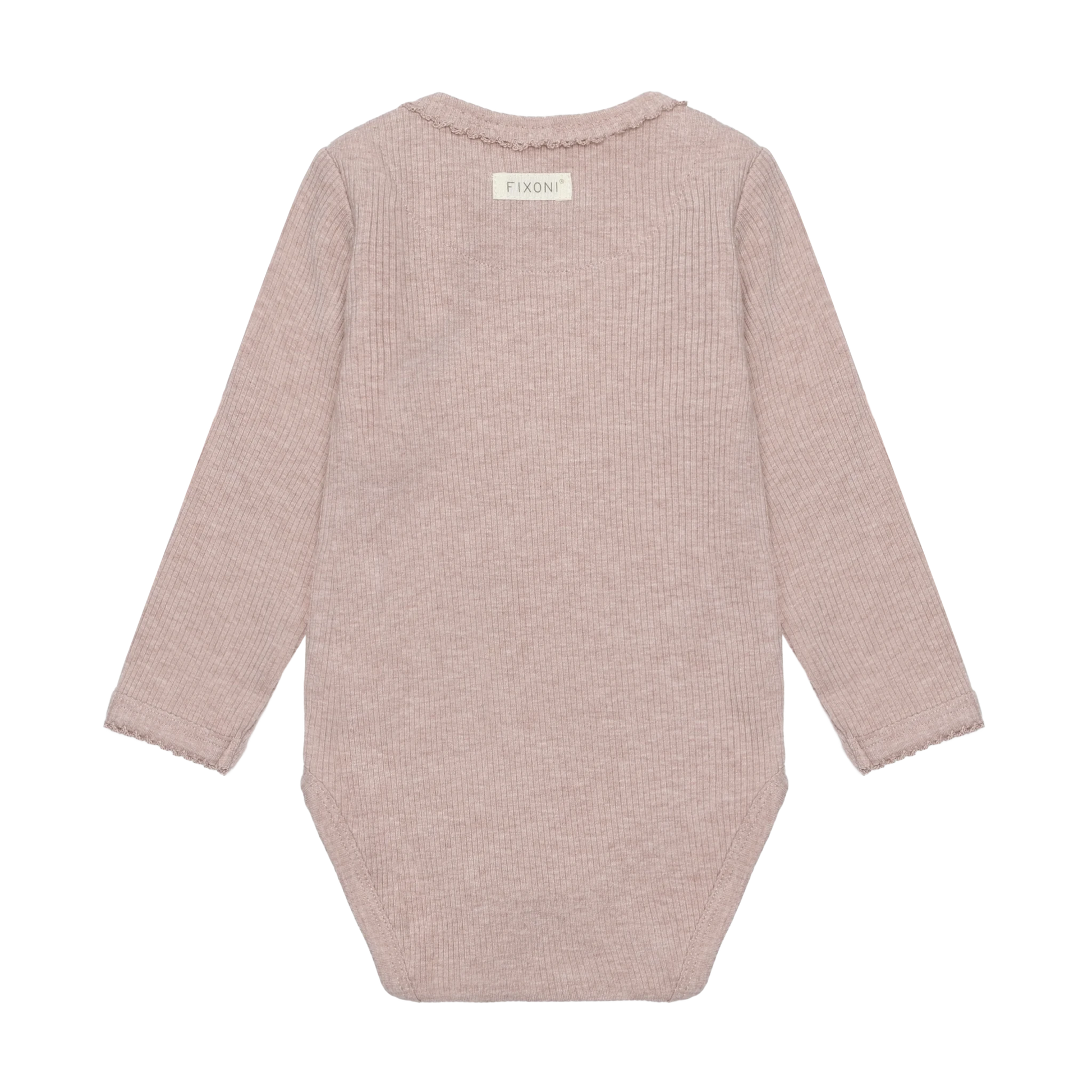Fixoni Body LS Melange Rib - Pale Mauve Melange - hatshoe