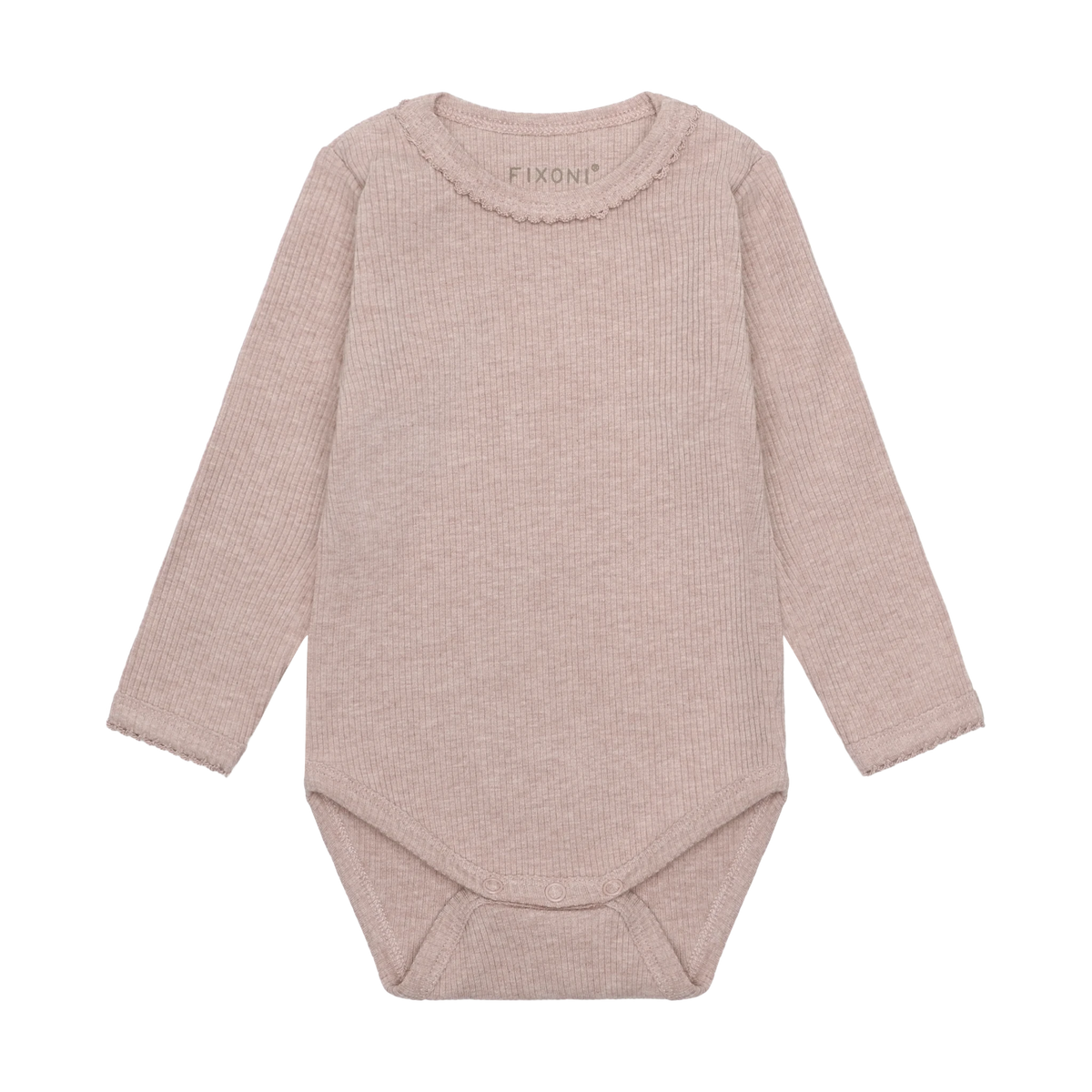 Fixoni Body LS Melange Rib - Pale Mauve Melange - hatshoe