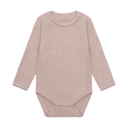 Fixoni Body LS Melange Rib - Pale Mauve Melange - hatshoe